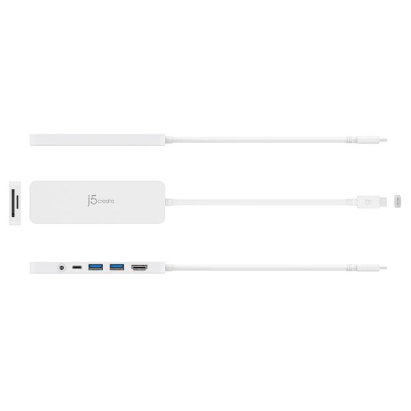 6-портов хъб j5create Mini Dock JCD373, USB, HDMI, SD, 3.5 mm jack 2