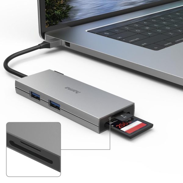 6-портов хъб USB-C, 2 x USB-A, USB-C, HDMI, SD, microSD 5