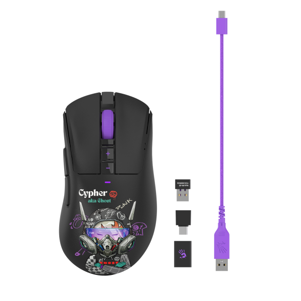 A4tech Bloody R73 Pro  Cypher Ghost Геймърска безжична оптична мишка 3