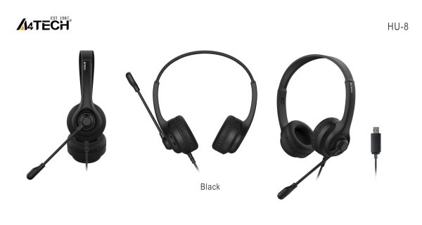 А4tech HU-8 Слушалки с микрофон, USB, въртящ се микрофон 2
