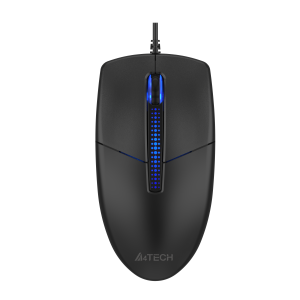 A4tech Illuminate N530S Жична безшумна мишкa черна, 1200 dpi 1