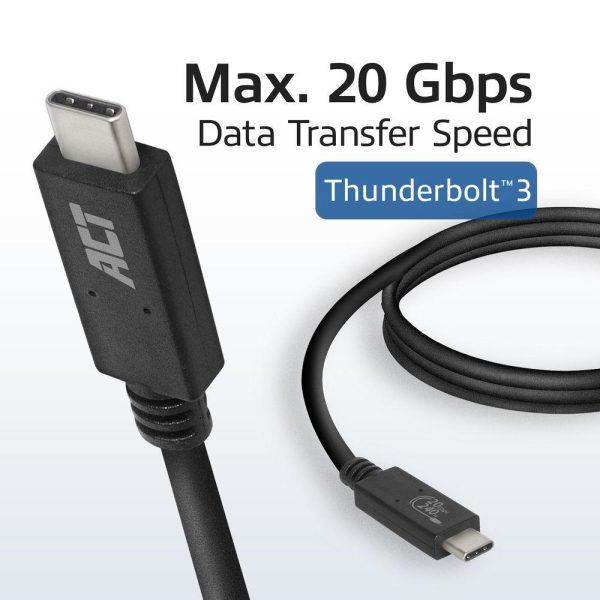 ACT Кабел USB-C - USB-C, 1 м / USB4, 20Gbps, 240W, сертифициран USB-IF 5