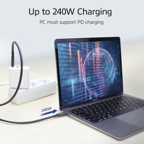 ACT Кабел USB-C - USB-C, 1 м / USB4, 20Gbps, 240W, сертифициран USB-IF 6