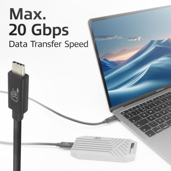 ACT Кабел USB-C - USB-C, 2 м / USB4, 20Gbps, 240W, сертифициран USB-IF 4