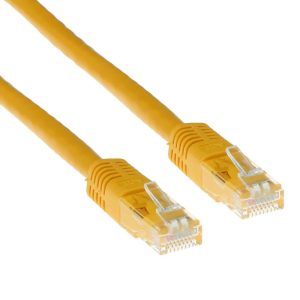 ACT  Мрежов пач кабел cat.6, U/UTP  0.25 м, жълт, булк 1