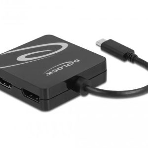 Адаптер 4 в 1 Delock 63129 USB-C мъжко - VGA / DVI / DP / HDMI женско, Черен 1