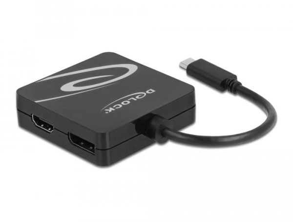 Адаптер 4 в 1 Delock 63129 USB-C мъжко - VGA / DVI / DP / HDMI женско, Черен 1