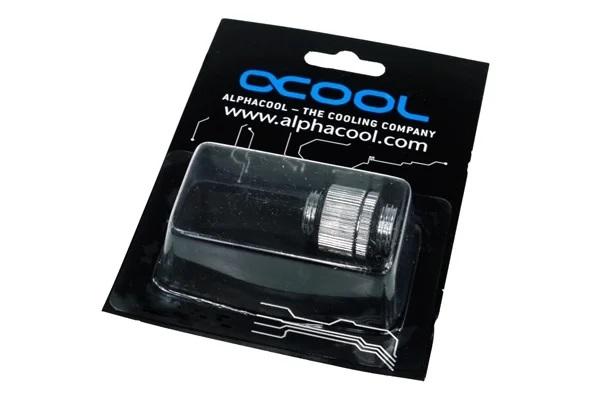 Адаптер Alphacool HF, Двоен нипел, G1/4 - G1/4, Въртящ се, Сребрист 2