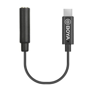 Адаптер BOYA 3.5mm TRS женски към USB-C мъжки, 6cm, BY-K4 1