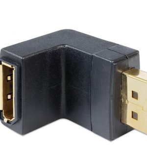 Адаптер Delock, DisplayPort мъжко - DisplayPort женско, 90° 1