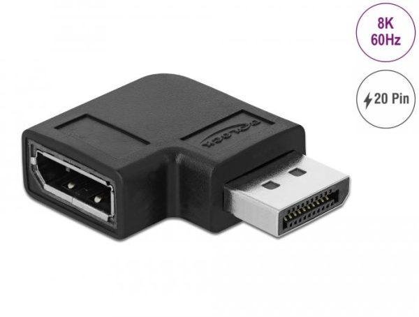 Адаптер Delock, DisplayPort мъжко - DisplayPort женско, 90°, 8K 60 Hz 2