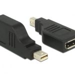 Адаптер Delock, mini DisplayPort 1.2 мъжко - DisplayPort женско, 4K, 90° 1