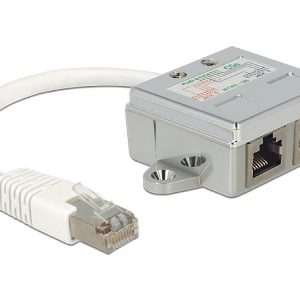 Адаптер DeLock Port Doubler, 1 x RJ45 plug - 2 x RJ45 jack (2 x Ethernet) 1