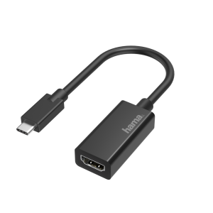 Адаптер HAMA 200315, USB-C мъжко - HDMI женско, Ultra HD, 4K, Черен 1