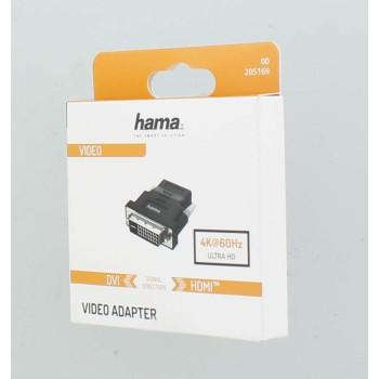 Адаптер HAMA 205169, DVI-D мъжко - HDMI женско, Ultra-HD, 4K, Черен 2