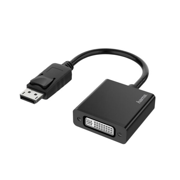 Адаптер HAMA DisplayPort мъжко - DVI женско, Ultra-HD 4K, Essential, Черен 1