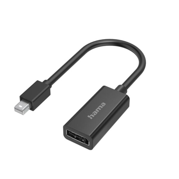 Адаптер HAMA, MiniDisplayPort мъжко - DisplayPort женско, Ultra-HD 4K, Essential, Черен 1