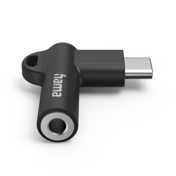 Адаптер Hama, USB-C – 3,5 mm жак, Aux, 90°, 201701 1