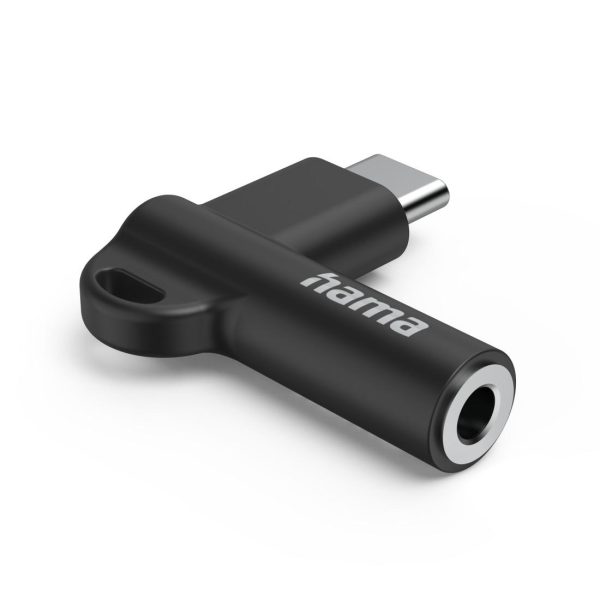 Адаптер Hama, USB-C – 3,5 mm жак, Aux, 90°, 201701 2
