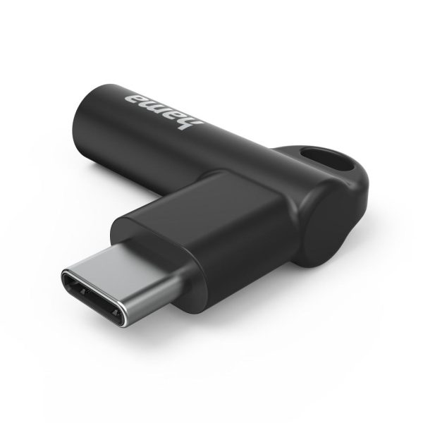 Адаптер Hama, USB-C – 3,5 mm жак, Aux, 90°, 201701 3