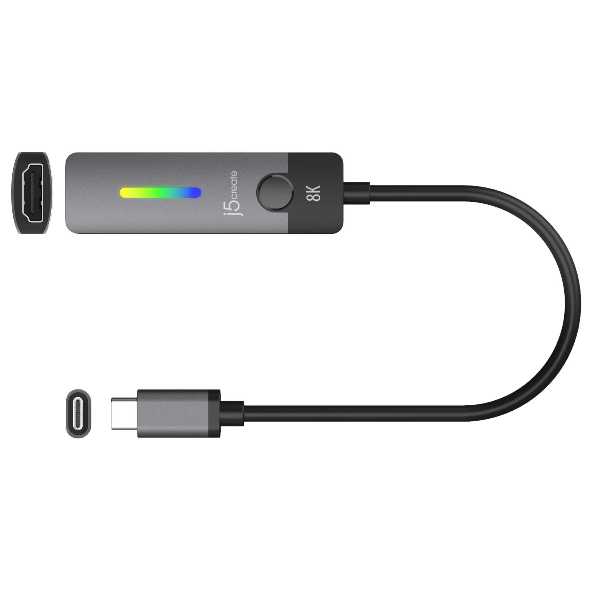 Адаптер j5create JCA157, USB-C мъжко - HDMI 2.1 женско, 8K 2