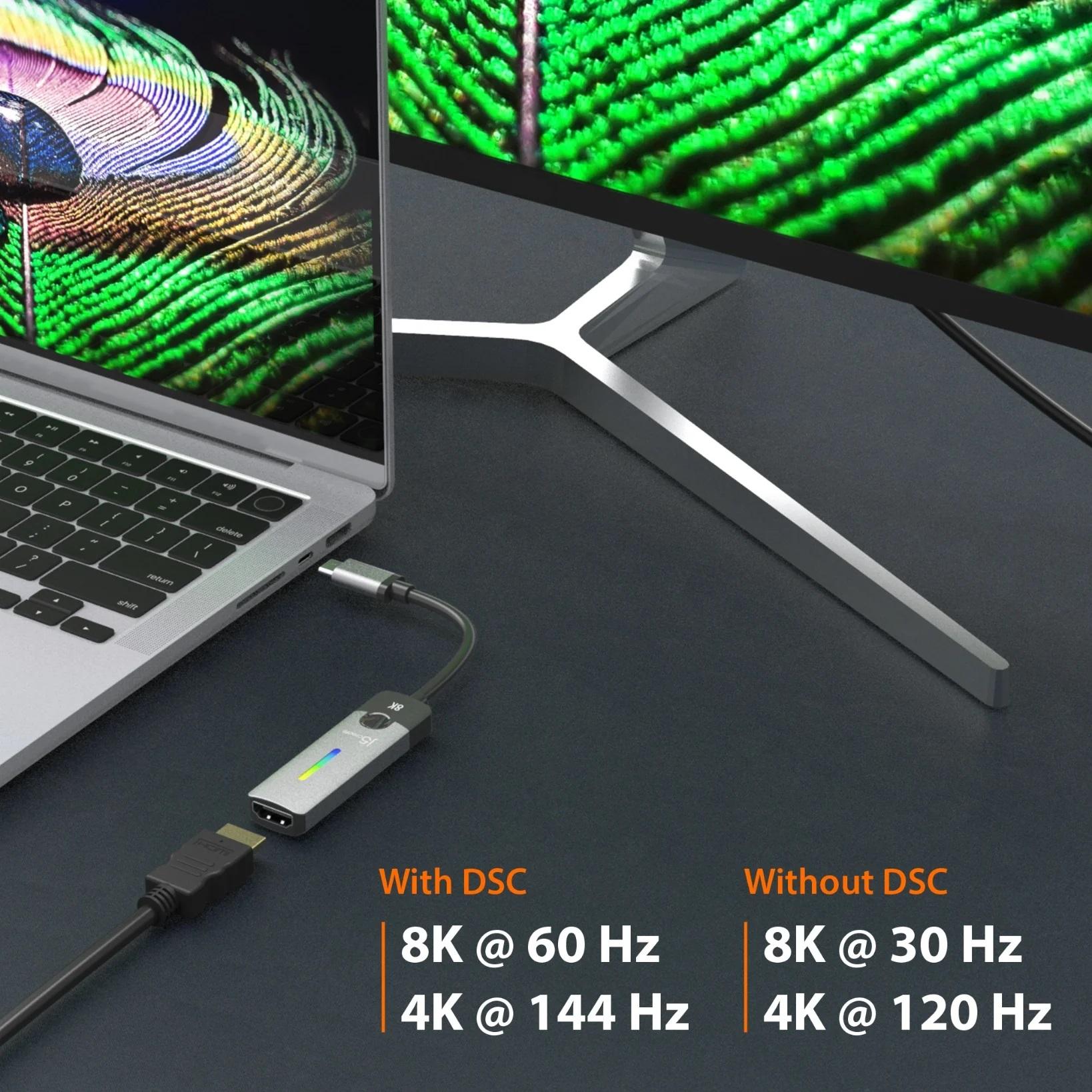 Адаптер j5create JCA157, USB-C мъжко - HDMI 2.1 женско, 8K 5