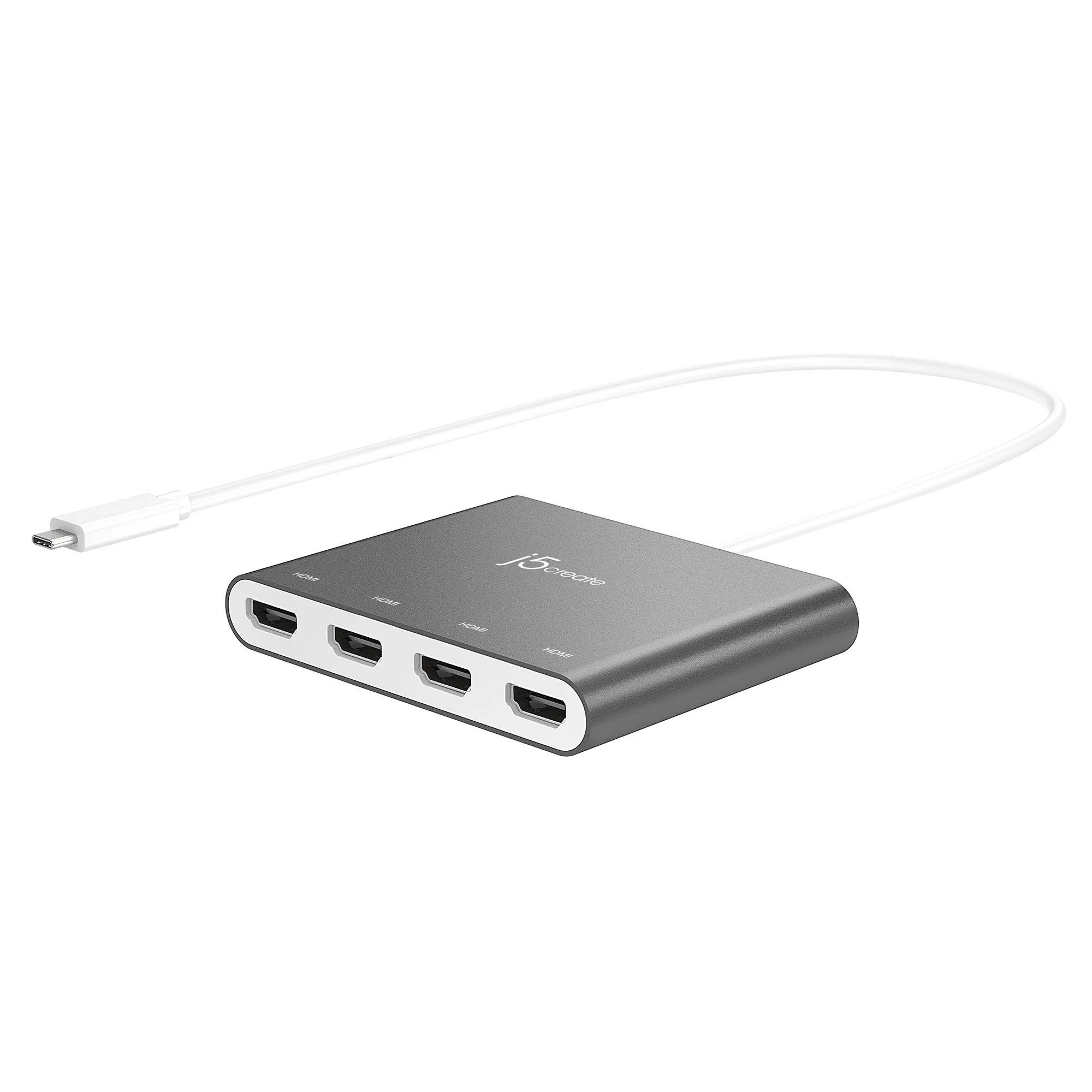 Адаптер j5create JCA366, За 4 монитора, USB-C - 4 x HDMI 3