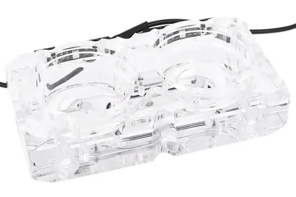 Адаптер приставка с вътрешна и външна резба Alphacool Eisdecke D5 Dual Acrylic Attachment 3x 1/4" 1