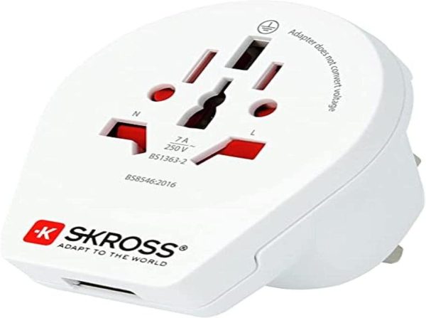 Адаптер SKROSS 1500267, World to UK, 220V 1