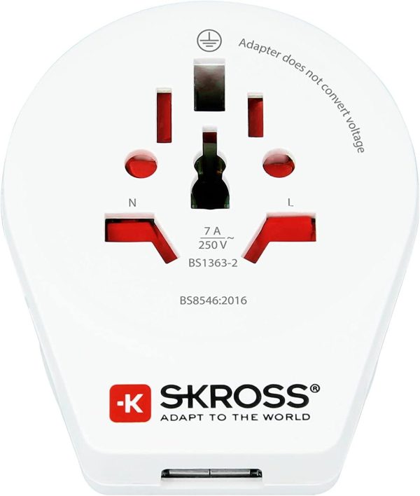 Адаптер SKROSS 1500267, World to UK, 220V 2
