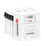 Адаптер SKROSS AC45PD, USB-A, USB-C, 1.302975, World, Бял 1