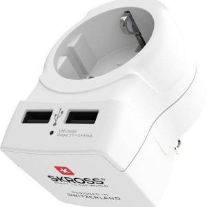Адаптер SKROSS Europe към USA, USB, Бял 1