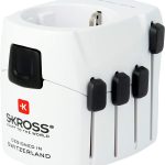 Адаптер SKROSS PRO Earthed 1103145, World, Бял 1