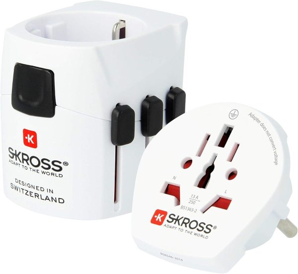 Адаптер SKROSS PRO Light 1.103165, World, Бял 1