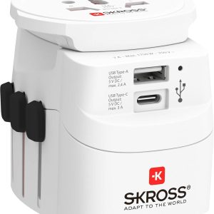 Адаптер SKROSS PRO Light USB, 1.302472, World, Бял 1
