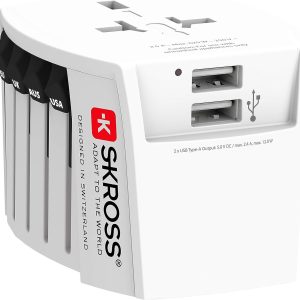 Адаптер SKROSS PRO MUV 2 x USB-A, 1.302960, World, Бял 1