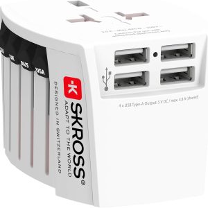 Адаптер SKROSS PRO MUV 4 x USB-A, 1.302961, World, Бял 1