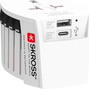 Адаптер SKROSS PRO MUV USB-A, USB-C, 1.302962, World, Бял 1