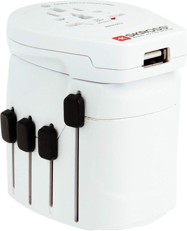 Адаптер SKROSS PRO USB, 1.302539, World, Бял 2