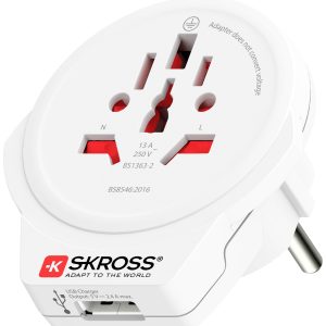 Адаптер SKROSS World to Europe 1500266, USB, Бял 1