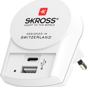 Адаптер-зарядно SKROSS Euro USB Charger 1.302423, USB-А, USB-C 1