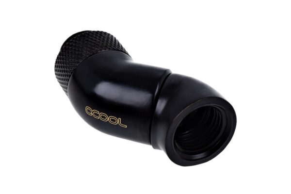Ъглов адаптер Alphacool Eiszapfen, 2 x 45°, G1/4 външна към G1/4 вътрешна резба, Черен мат 1