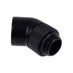 Ъглов адаптер Alphacool Eiszapfen, 45°, G1/4 външна към G1/4 вътрешна резба, Черен мат 1