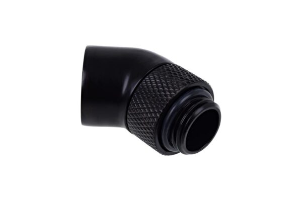 Ъглов адаптер Alphacool Eiszapfen, 45°, G1/4 външна към G1/4 вътрешна резба, Черен мат 1
