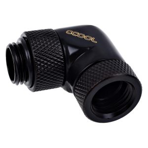 Ъглов адаптер Alphacool Eiszapfen, 90°, G1/4 външна към G1/4 вътрешна резба, Черен мат 1