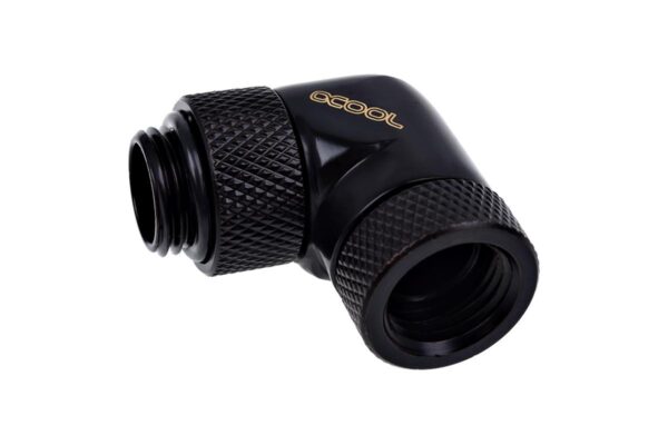 Ъглов адаптер Alphacool Eiszapfen, 90°, G1/4 външна към G1/4 вътрешна резба, Черен мат 1