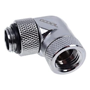 Ъглов адаптер Alphacool Eiszapfen, 90°, G1/4 външна към G1/4 вътрешна резба, Сребрист 1