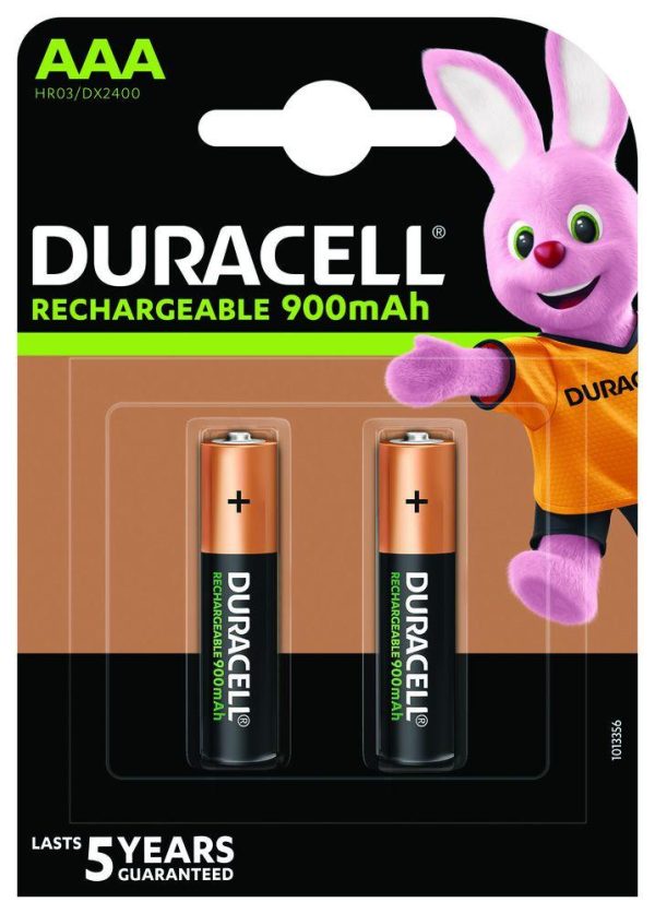 Акумулаторна батерия DURACELL R03 AAA, 900mAh NiMH, 1.2V, 2 бр. в опаковка 1