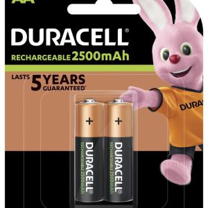 Акумулаторна батерия DURACELL R6 AA, 2500mAh NiMH, 1.2V, 2 бр. в опаковка 1
