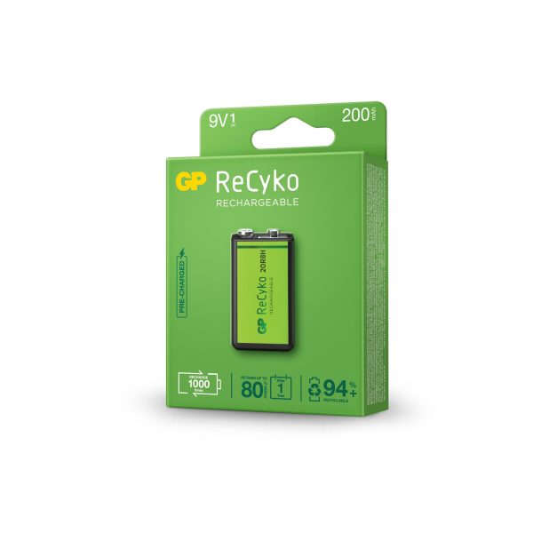 Акумулаторна Батерия GP R22 8.4V 200mAh RECYKO 20R8HN-GB1 NiMH 1бр. в опаковка GP 3